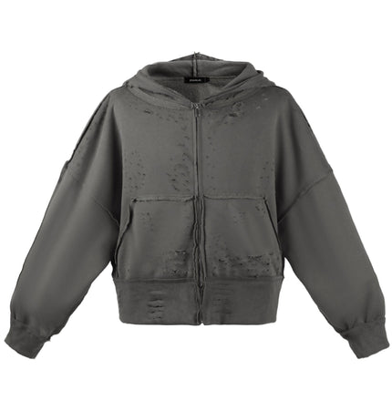 TALKLESSFASHION S / gray Urban Edge Hoodie Jacket