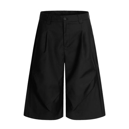 TALKLESSFASHION S / green American Retro Drapy Pleated Suit Pants