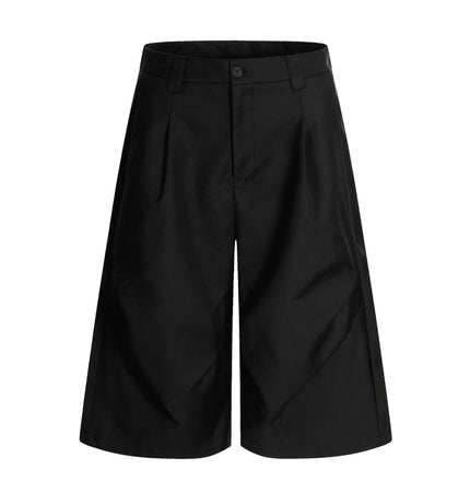 TALKLESSFASHION S / green American Retro Drapy Pleated Suit Pants