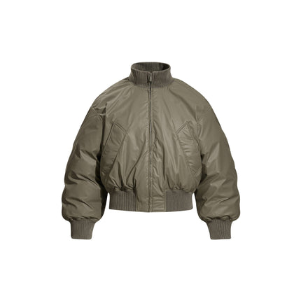 TALKLESSFASHION S / green Retro Cozy Padded Jacket