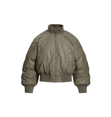 TALKLESSFASHION S / green Retro Cozy Padded Jacket