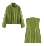 S / Green suit set
