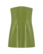 Green tube top skirt