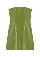 Green tube top skirt