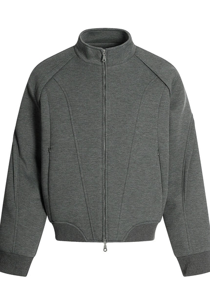 THETLSTUDIO S / Grey top Deconstructed High-Weight Zipper Sweat Set