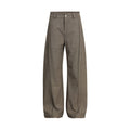 TALKLESSFASHION S / Khaki 26002 GXFortune Retro Deconstructed Design Old Money Style Trousers for Men and Women Loose Casual High-End Straight Pants
