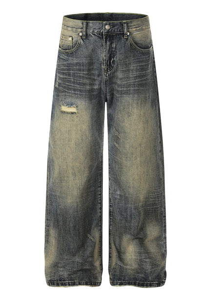 THETLSTUDIO S / Nostalgic blue EON 26 spring New spot American street trendy high street individual wash design denim trousers men