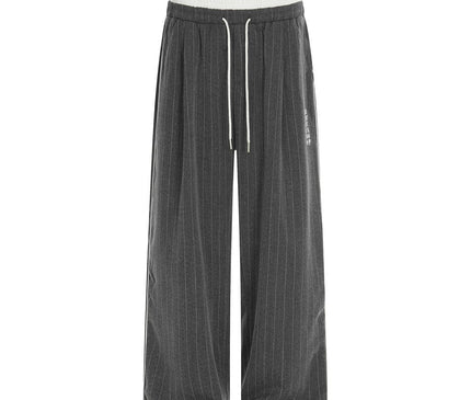 TALKLESSFASHION S / Pant cleanfit vertical striped casual sportssuit men's stand-up collar jacket trendy brand color-blocked double-toe straight-leg trousers
