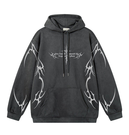 TALKLESSFASHION 灰色 / S Spark graphic design hoodie
