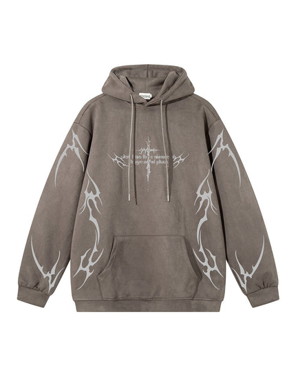 TALKLESSFASHION 棕色 / S Spark graphic design hoodie