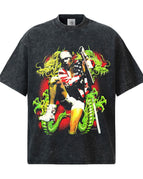 Washed black short sleeve