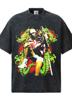 Washed black short sleeve