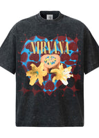 Washed black short sleeve