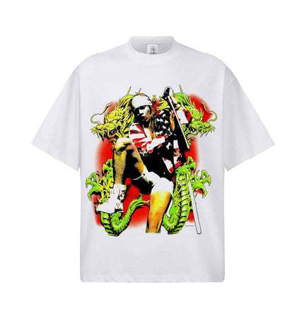 THETLSTUDIO S / White short sleeve 2026 Cross-border Playboi Carti Summer Cotton Short Sleeve T-Shirt Men's American Crew Neck Dropped Shoulder Couple Short Sleeves
