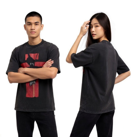 THETLSTUDIO SAINT Monogram-Print Vintage T-Shirt