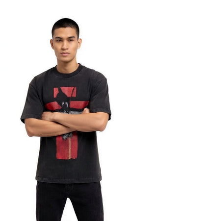 THETLSTUDIO SAINT Monogram-Print Vintage T-Shirt