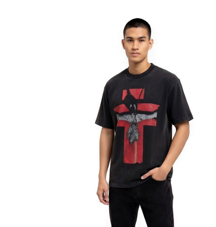THETLSTUDIO SAINT Monogram-Print Vintage T-Shirt