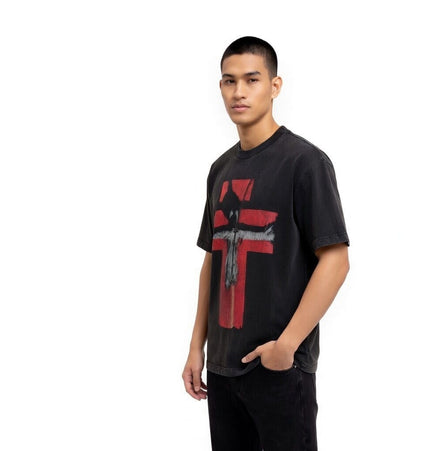 THETLSTUDIO SAINT Monogram-Print Vintage T-Shirt