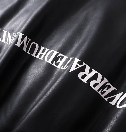 THETLSTUDIO Silhouette Hooded Flying Leather Jacket