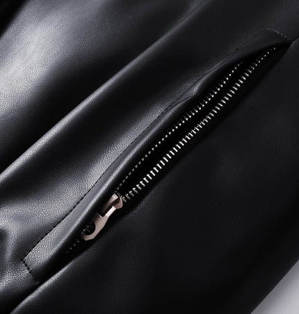 THETLSTUDIO Silhouette Hooded Flying Leather Jacket