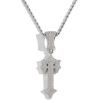 Silver pendant + 60 cm titanium steel twist chain