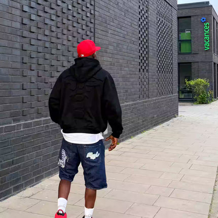 TALKLESSFASHION Skeleton Embroidered Hooded