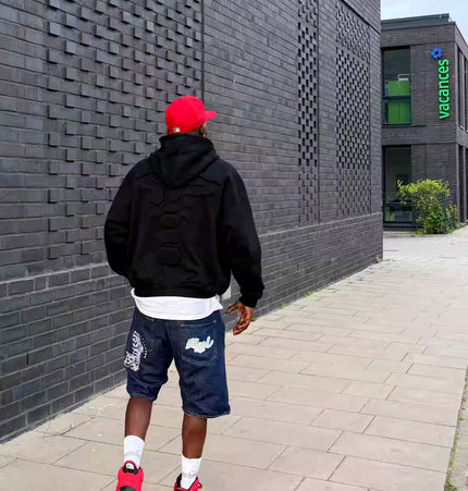 TALKLESSFASHION Skeleton Embroidered Hooded