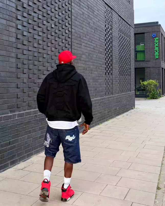 TALKLESSFASHION Skeleton Embroidered Hooded