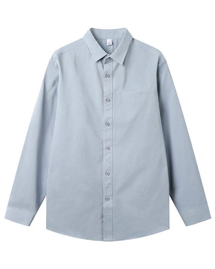 TALKLESSFASHION Sky Blue / 2XL One Color Long Sleeve Shirt—1802