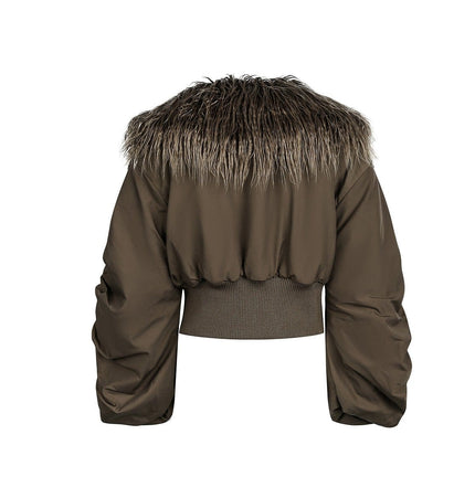 THETLSTUDIO Slimming Fur Collar Padded Jacket