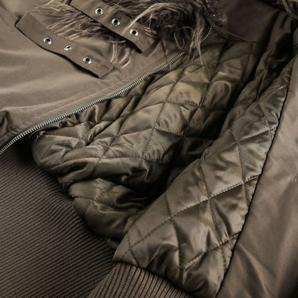 TALKLESSFASHION Slimming Fur Collar Padded Jacket