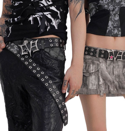 TALKLESSFASHION Spice girl punk heavy industry belt men and women rivets vintage y2k niche design personality fashion belt wasteland trend