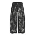 TALKLESSFASHION Splashed ink paint heavy industry jeans