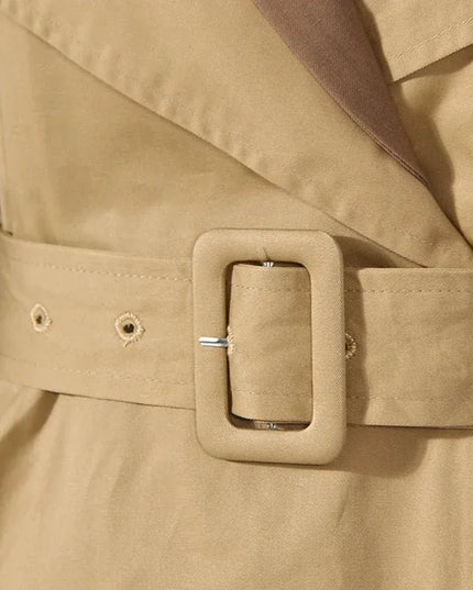 TALKLESSFASHION Splicing Fake Two Trench Dress