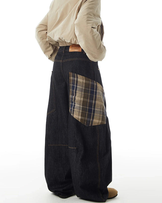 TALKLESSFASHION Splicing Knife Edge Jeans------  7634