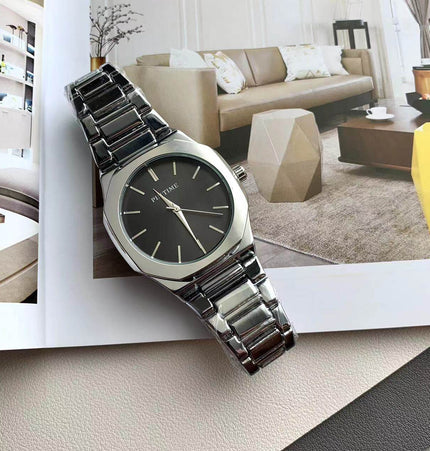 TALKLESSFASHION Square silver band square watch