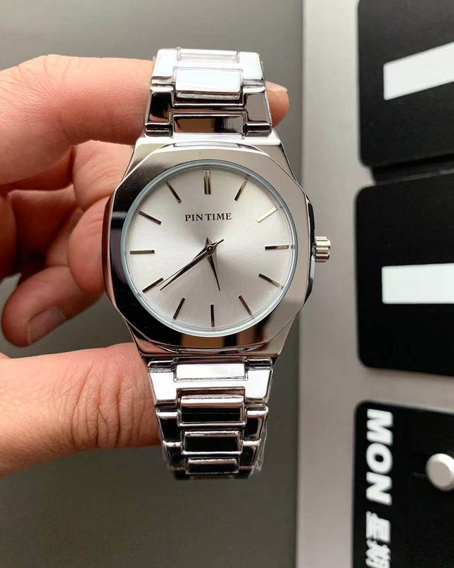 TALKLESSFASHION Square silver band square watch