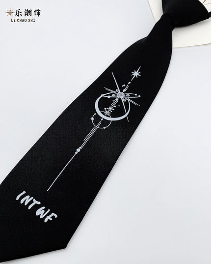 TALKLESSFASHION Starry sky print tie Le Chao geometric print tie