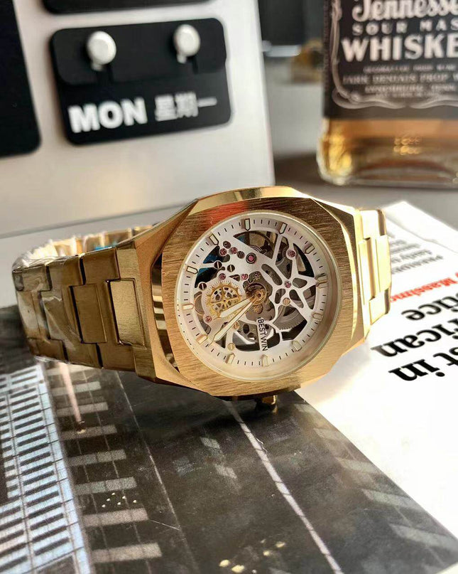 TALKLESSFASHION Steel Band Waterproof Quartz Small Square Watch