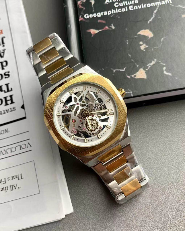 TALKLESSFASHION Steel Band Waterproof Quartz Small Square Watch