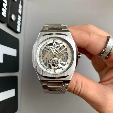 TALKLESSFASHION Steel Band Waterproof Quartz Small Square Watch