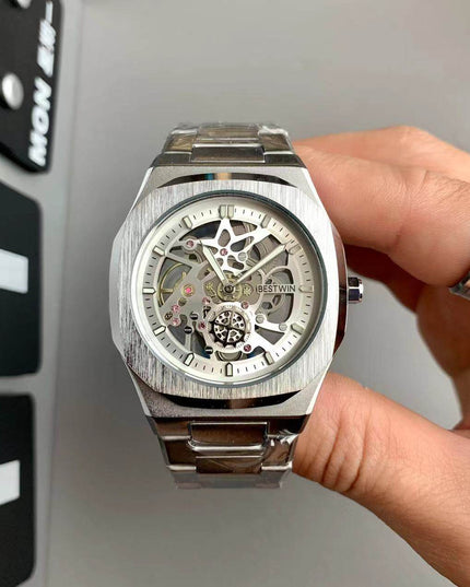 TALKLESSFASHION Steel Band Waterproof Quartz Small Square Watch