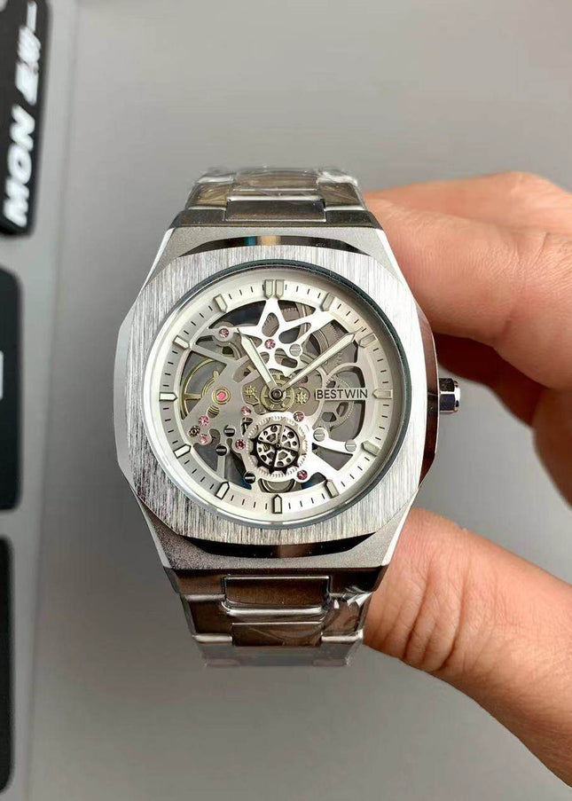 TALKLESSFASHION Steel Band Waterproof Quartz Small Square Watch