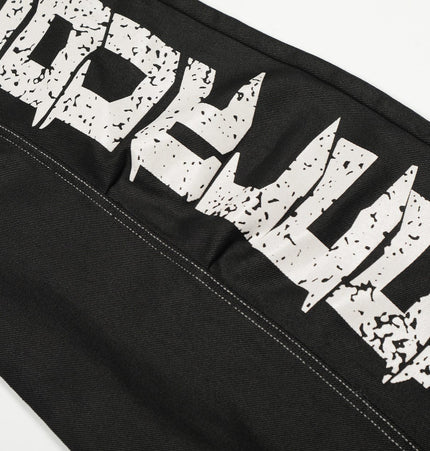 TALKLESSFASHION Street Coated Monogram Print Jeans