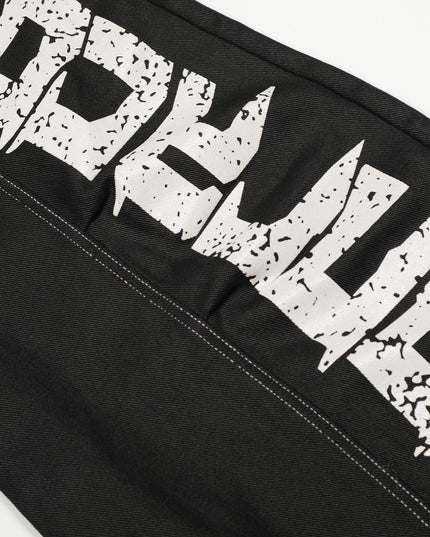 TALKLESSFASHION Street Coated Monogram Print Jeans