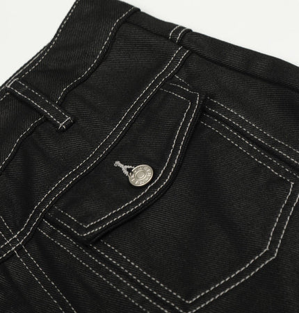 TALKLESSFASHION Street Coated Monogram Print Jeans