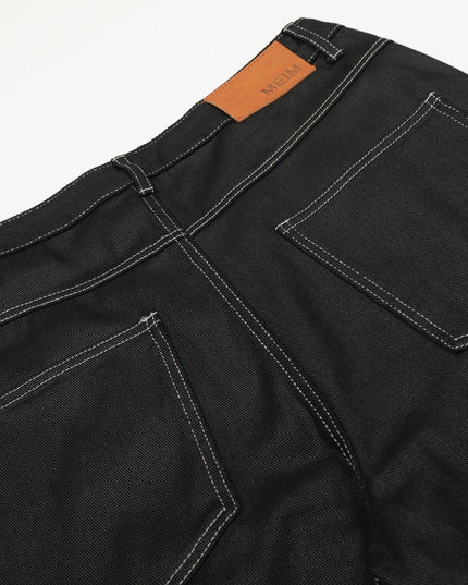 TALKLESSFASHION Street Coated Monogram Print Jeans