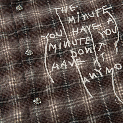 TALKLESSFASHION Street Distressed Fake Two-Piece Plaid Shirt