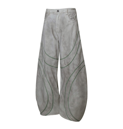 TALKLESSFASHION Street Personality Contrast Line Loose Casual Pants