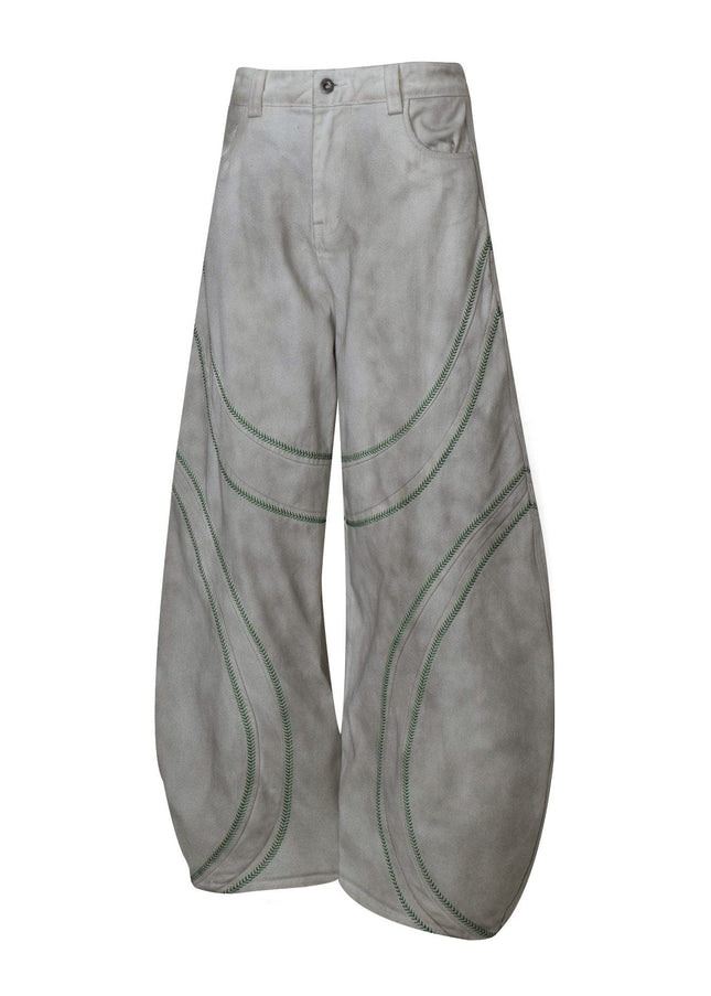 TALKLESSFASHION Street Personality Contrast Line Loose Casual Pants
